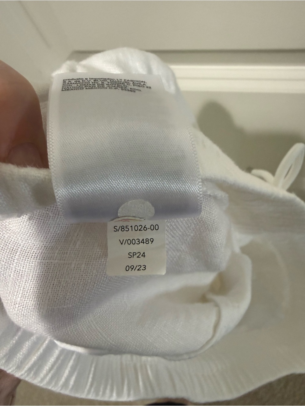 Athleta White Linen Drawstring Cabo Jogger Pants zippered pockets - Picture 6 of 6